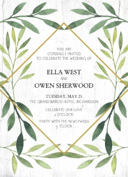 Diamond Wreath Invitation