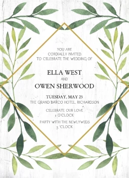 Diamond Wreath Invitation