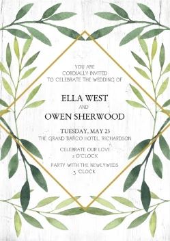 Diamond Wreath Invitation