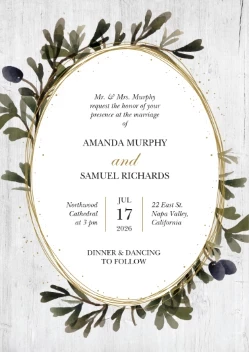 Vineyard Classic Invitation