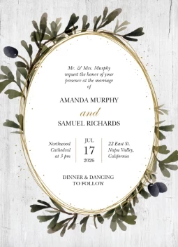 Vineyard Classic Invitation