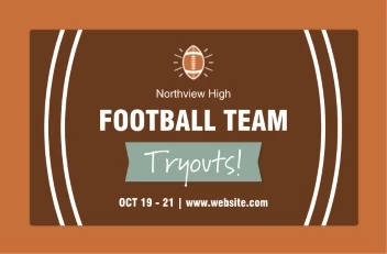 Football Team Tryouts