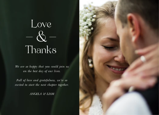 Dark Leaves Photo Thank You