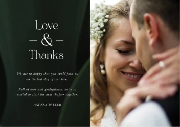 Dark Leaves Photo Thank You