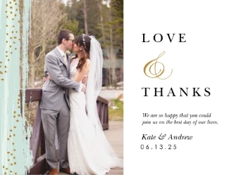 Paint and Gold Dots Thank You