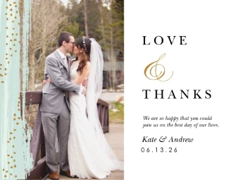 Paint and Gold Dots Thank You