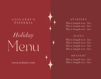 Holiday Menu