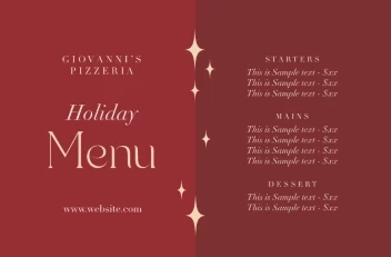 Holiday Menu