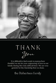 Elegant Modern Memorial Thanks