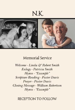Monogram Collage Memorial Program