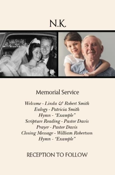 Monogram Collage Memorial Program