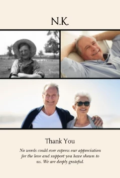 Monogram Collage Memorial Thanks