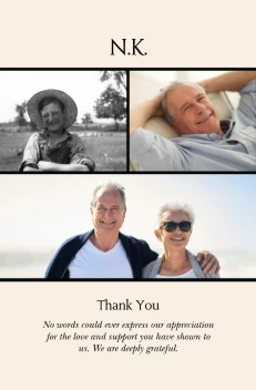 Monogram Collage Memorial Thanks