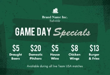 Game Day Distressed Menu