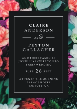 Lush Roses Bouquet Invitation