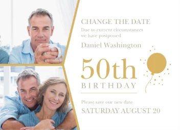 Gold Balloon Change the Date