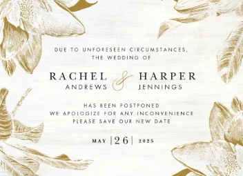 Brushed Wood Flowers Postponed