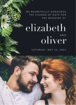 Minimalistic Greenery Date Change