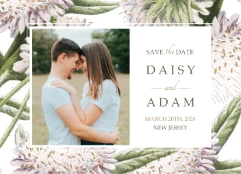 Meadow Floral Pastel Save the Date