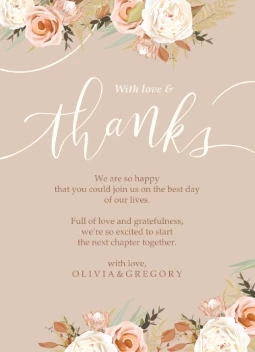 Floral Swirl Thank You