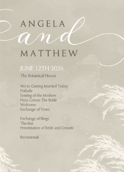 Pampas Grass Watercolor Program