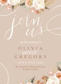 Floral Swirl Invitation