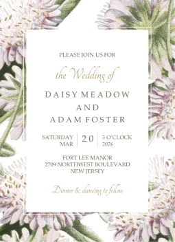 Meadow Floral Pastel Invitation