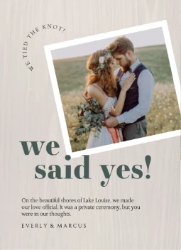 Modern Wood We Said Yes