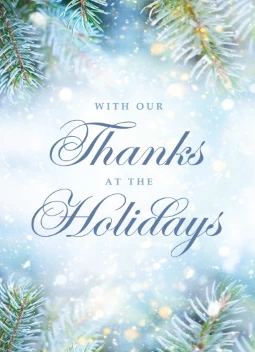 Glittering Holiday Thanks