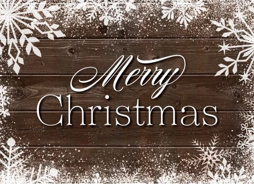 Rustic Snowflakes Merry Christmas