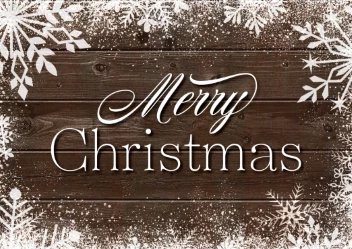 Rustic Snowflakes Merry Christmas