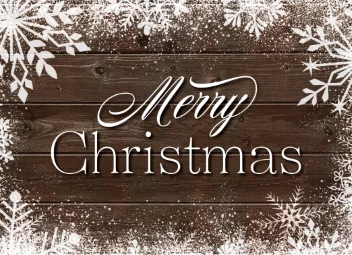 Rustic Snowflakes Merry Christmas