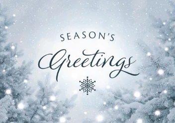 Season's Greetings Winter Snow