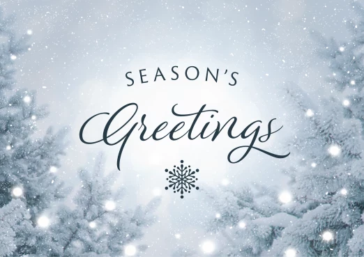 Season's Greetings Winter Snow