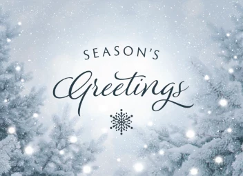 Season's Greetings Winter Snow