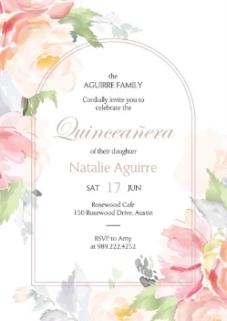 Pretty Floral Quinceañera