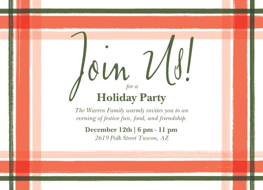 Painted Plaid Holiday Party