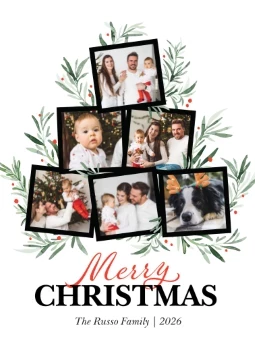 Merry Christmas Tree Collage