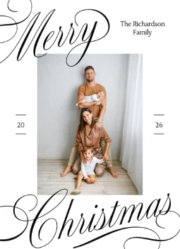 Traditional Script Merry Christmas