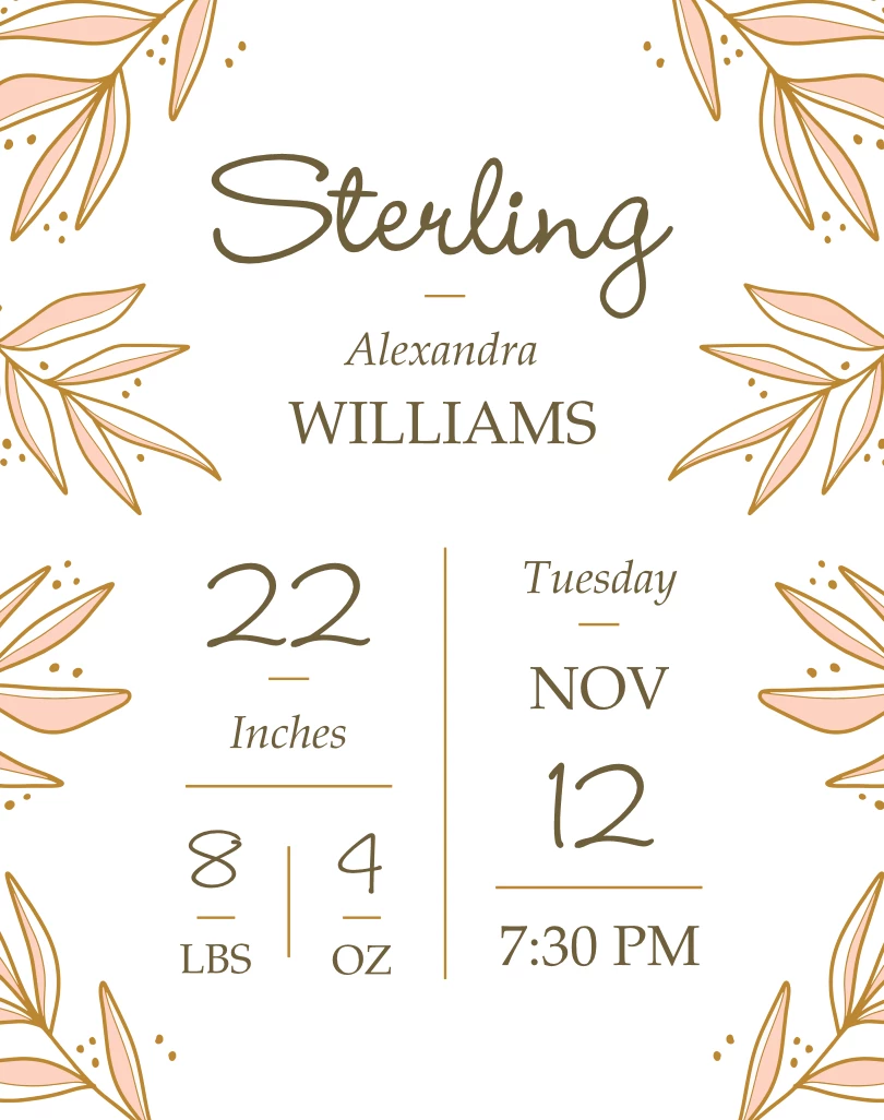 Simple Birth Details