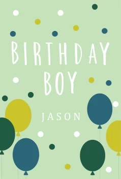 Balloons And Dots Boy