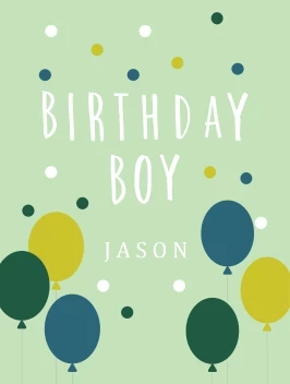 Balloons And Dots Boy