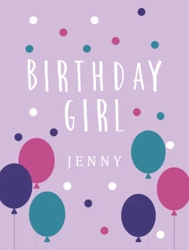 Balloons And Dots Girl