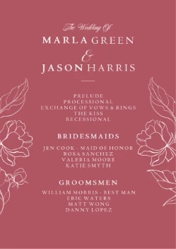 Outlined Flowers Programs