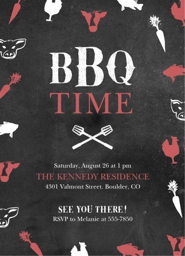 Chalkboard BBQ Time