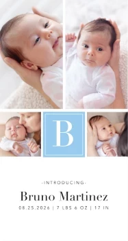 Minimalistic Collage Monogram Boy