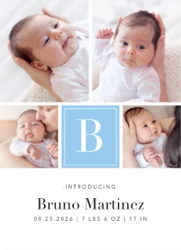 Minimalistic Collage Monogram Boy