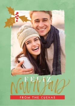 Watercolor Border Navidad