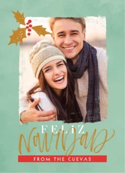 Watercolor Border Navidad