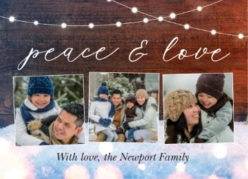 Wood with Snow and Lights